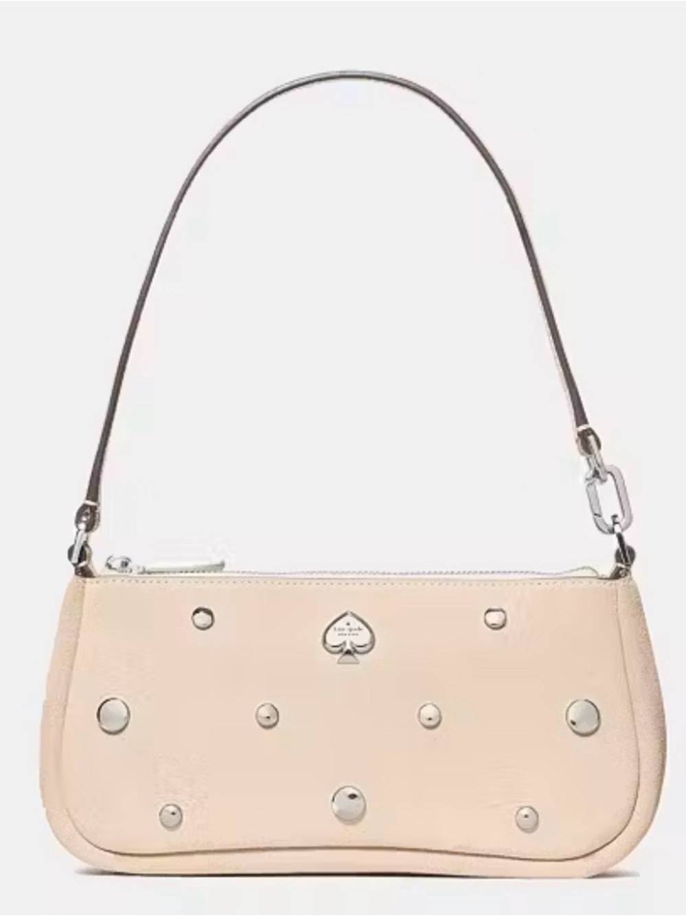 kate spade New York Beige Studded Shoulder Bag Handbag Purse